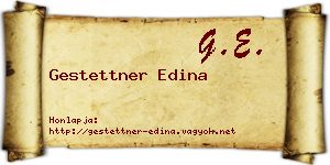 Gestettner Edina névjegykártya