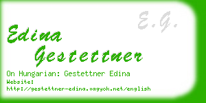 edina gestettner business card